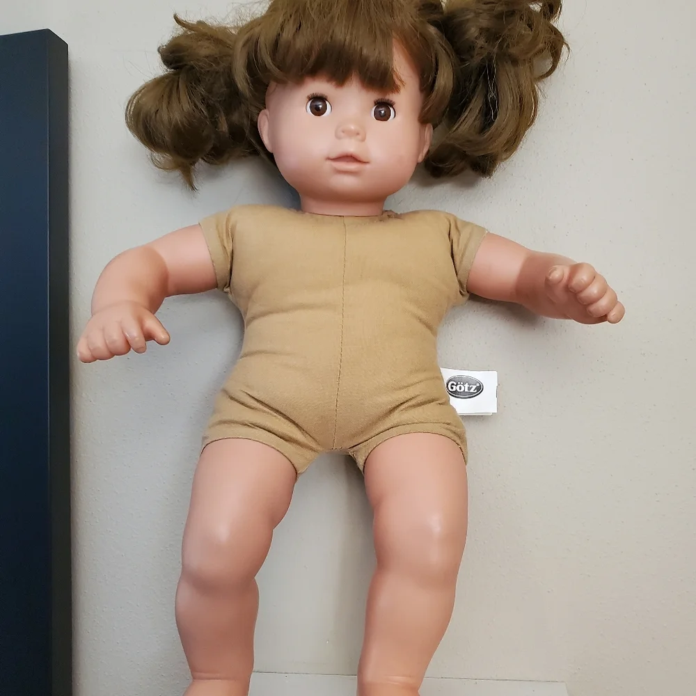 Gotz Doll Brown Hair Pigtails 16